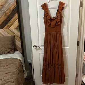 Bohemian maxi dress in spice